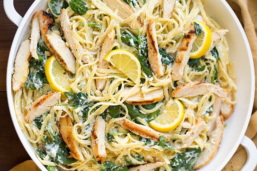 recept pasta kip - recept pasta ricotta - recept pasta spinazie - spaghetti recept - recepten met spinazie - recept gegrilde kip - recept pasta gegrilde kip ricotta en spinazie