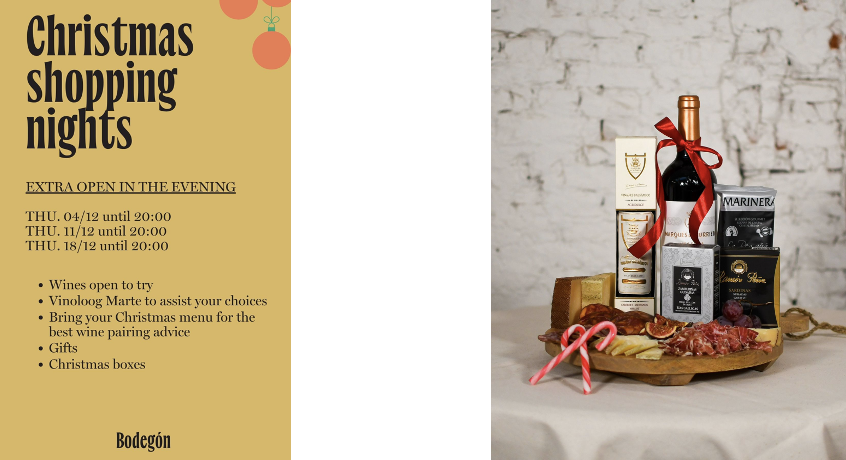 bodegón christmas wijn