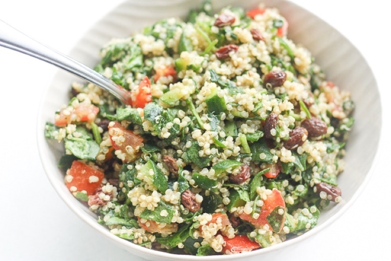 salade recepten - salade gerechten - powersalade - recepten met quinoa - recepten met spinazie